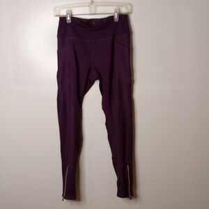 Free Country Women's Size Medium Deep Purple Leggings. Activewear, Yoga
